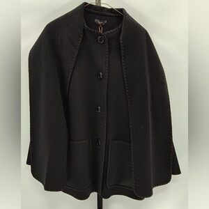 Quince Women Wool Cashmere Cocoon Coat Black Outerwear
S